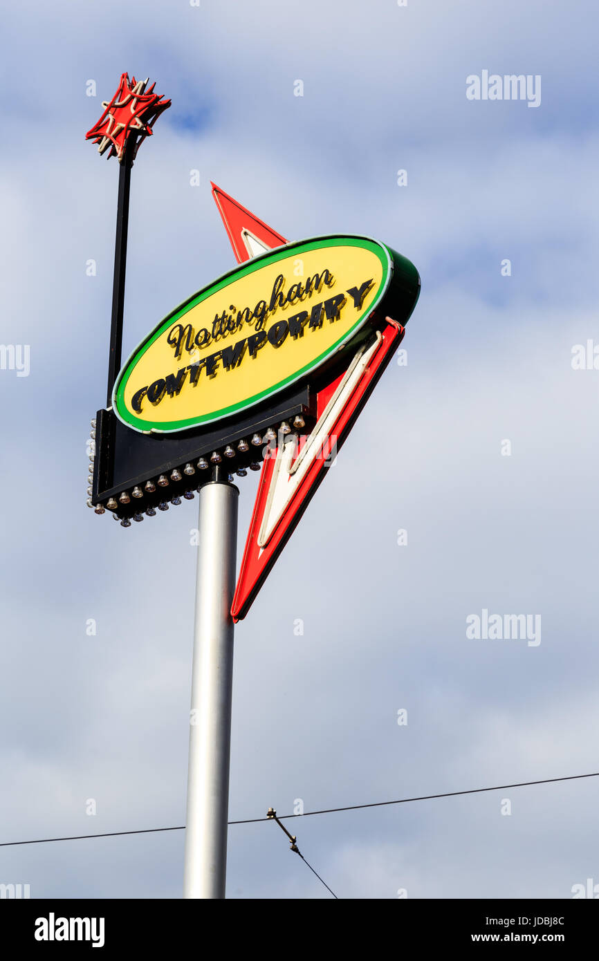 NOTTINGHAM, ENGLAND JUNE 17 Nottingham Contemporary signage. In