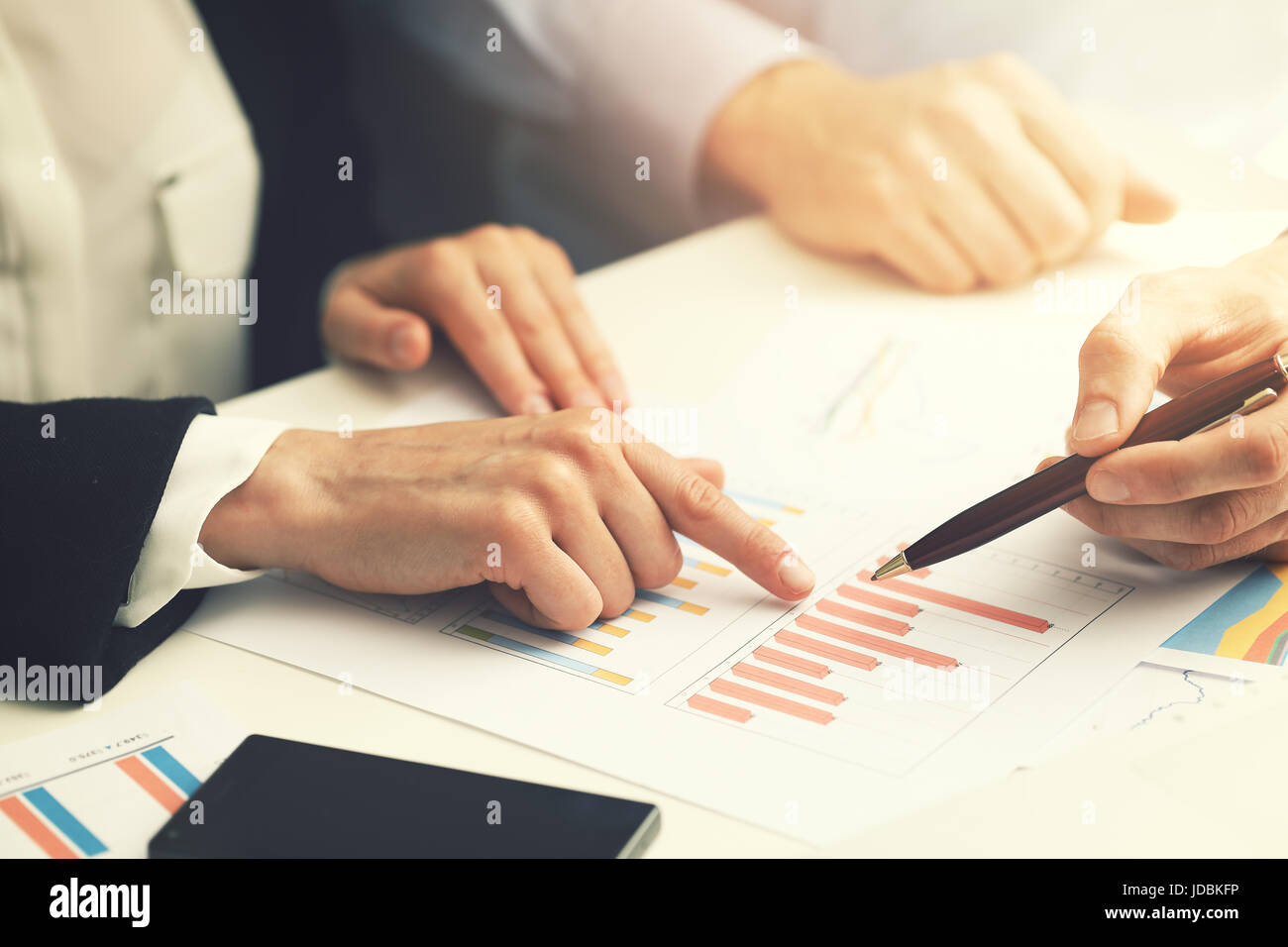 business people working with financial report data analysis Stock Photo