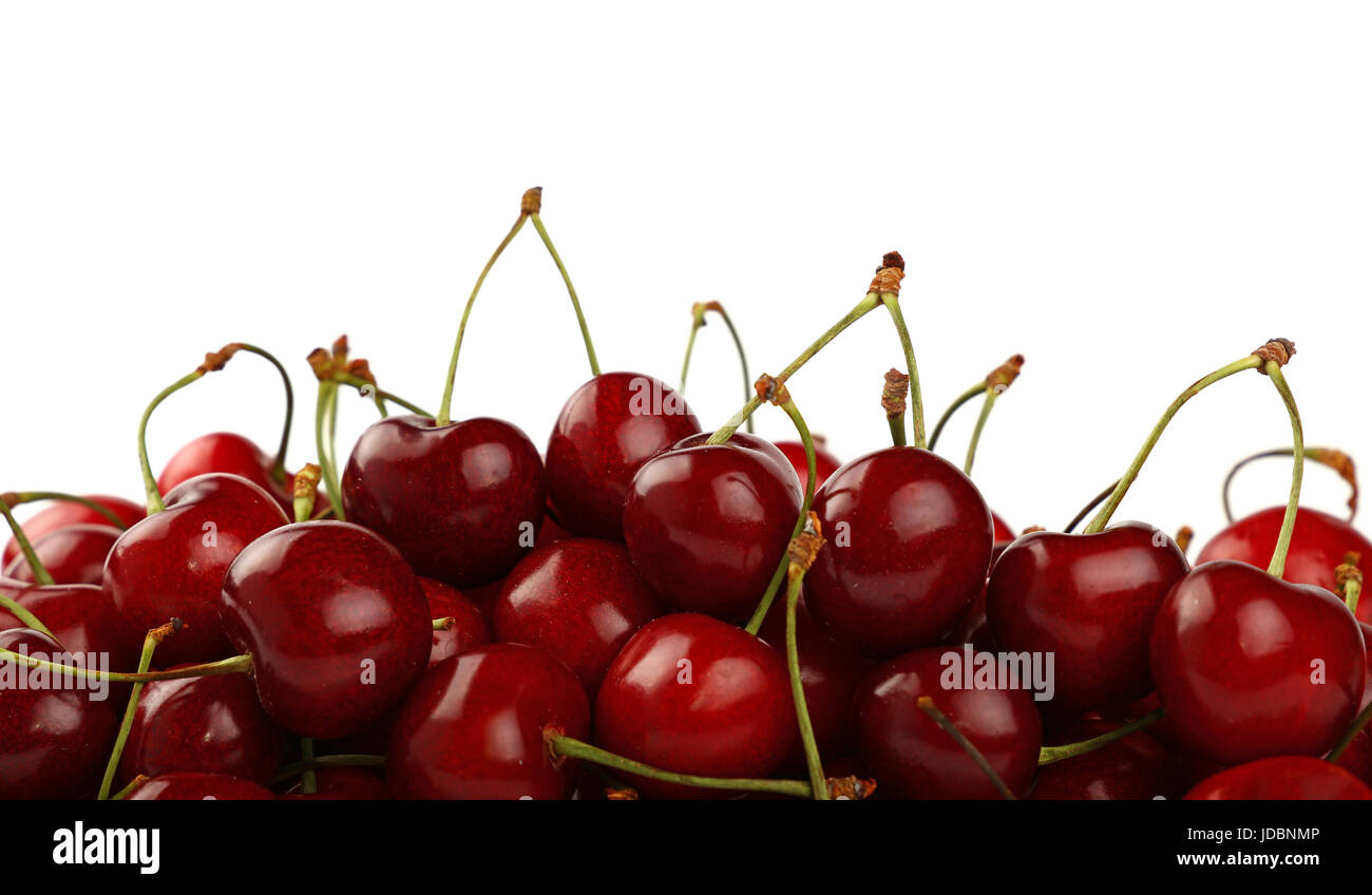 Closeup view fresh red cherry hi-res stock photography and images - Alamy