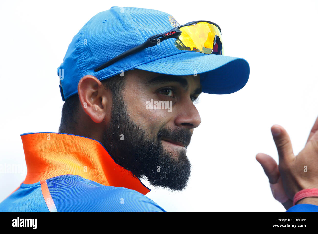 Indian captain Virat Kohli during the ICC Champions Trophy 2017 Final  between Pakistan and India at The Oval in London. 18 Jun 2017 *** EDITORIAL USE ONLY *** Stock Photo