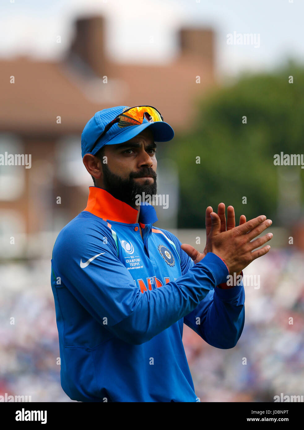 Indian captain Virat Kohli during the ICC Champions Trophy 2017 Final  between Pakistan and India at The Oval in London. 18 Jun 2017 *** EDITORIAL USE ONLY *** Stock Photo