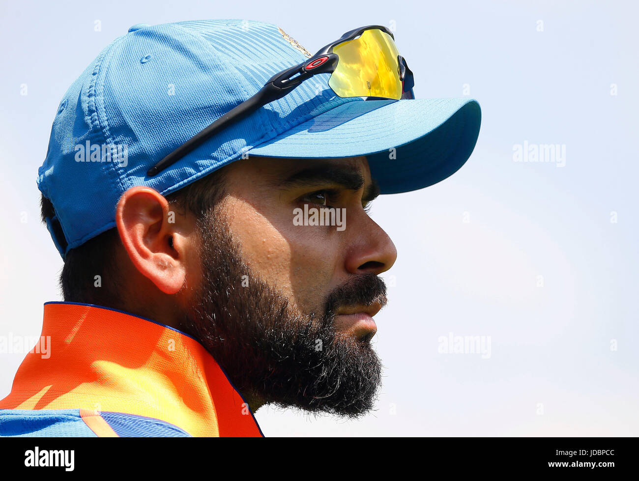 Indian captain Virat Kohli during the ICC Champions Trophy 2017 Final  between Pakistan and India at The Oval in London. 18 Jun 2017 *** EDITORIAL USE ONLY *** Stock Photo