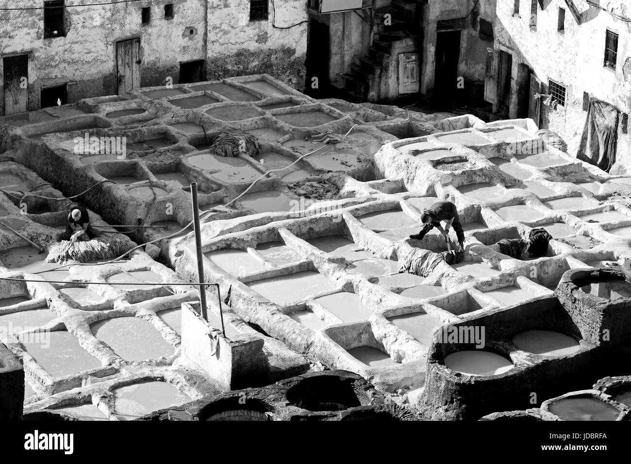 blur in morocco africa the antique tannery near the medina Stock Photo