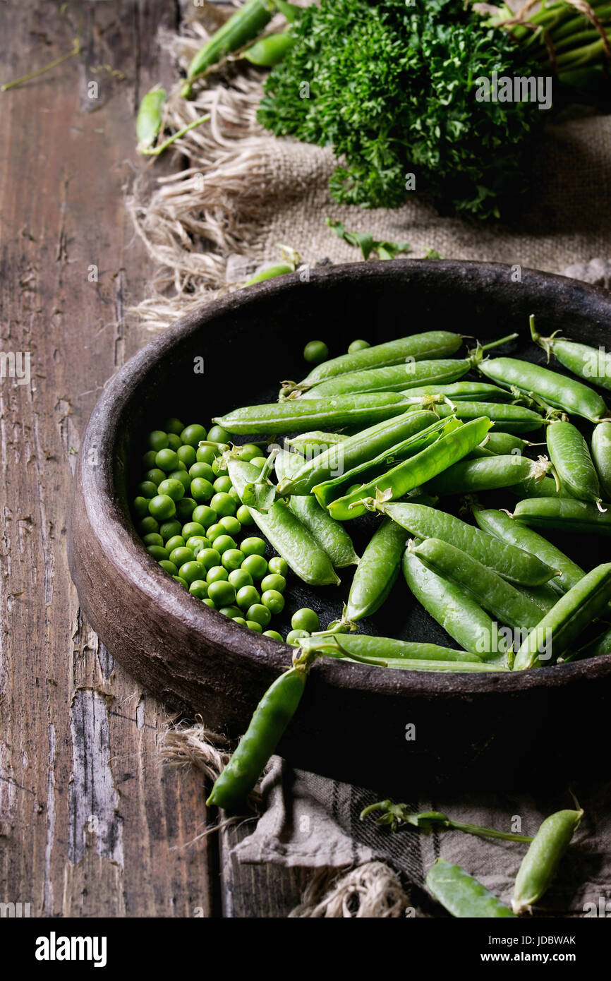 Young green peas Stock Photo - Alamy