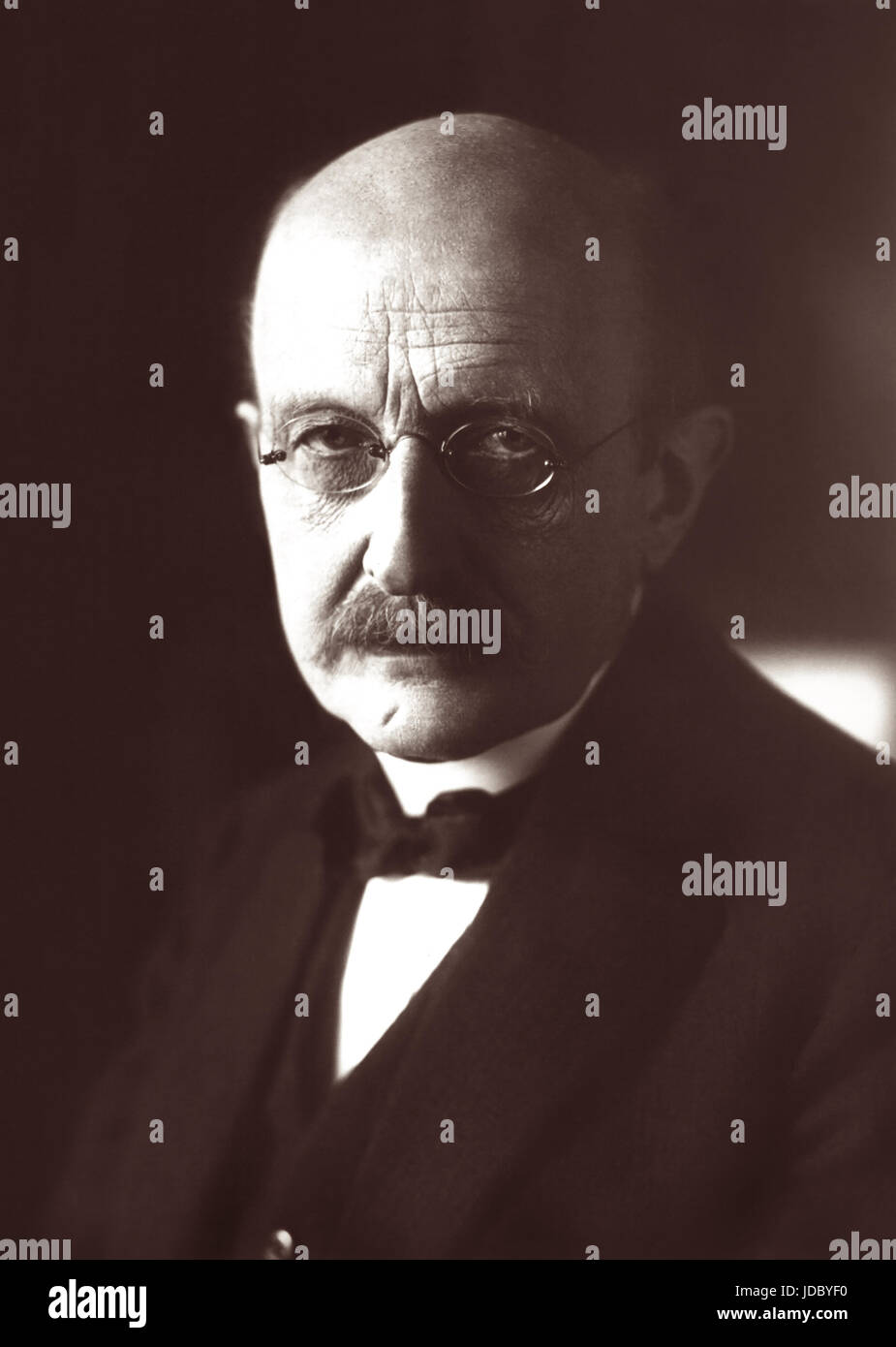 Max Planck (1858-1947), German theoretical physicist who was the originator of quantum theory, for which he won the Nobel Prize for Physics in 1918. Stock Photo