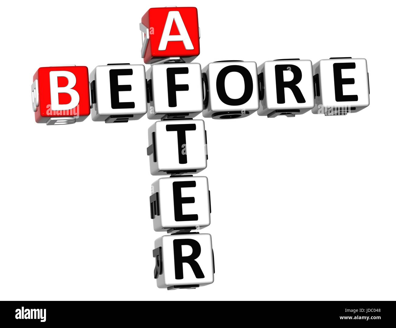 3D After Beafore Crossword on white background Stock Photo Alamy