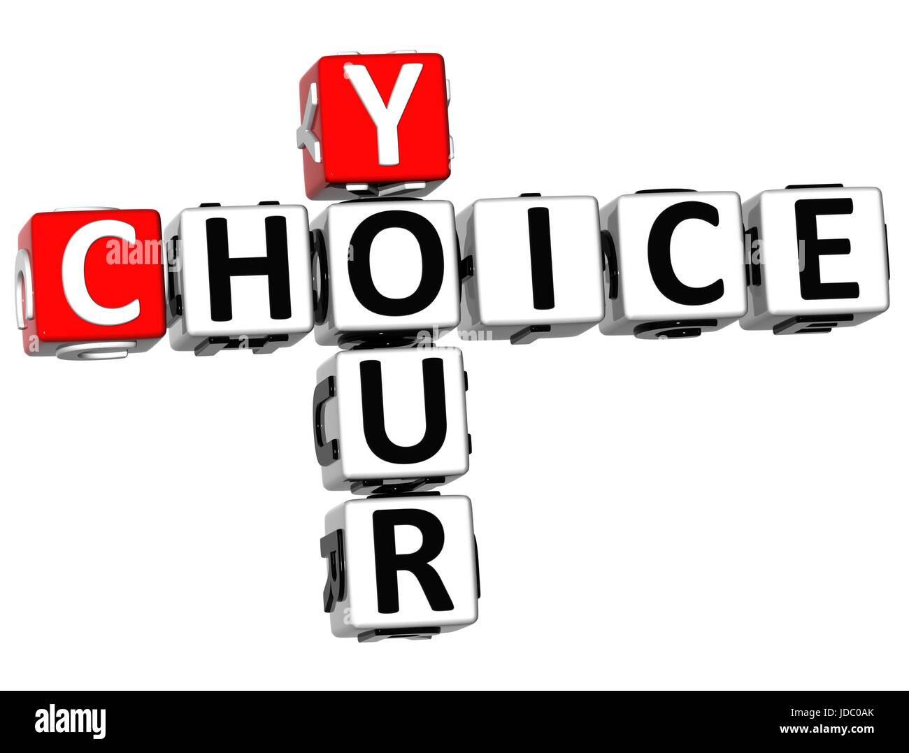 3D Your Choice Crossword on white background Stock Photo Alamy