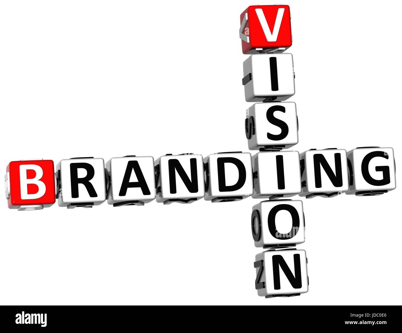 3D Branding Vision Crossword on white backgound Stock Photo Alamy