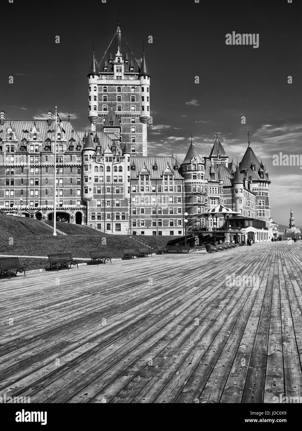 License available at MaximImages.com Fairmont Le Chateau Frontenac castle luxury grand hotel Old Quebec city, Canada Stock Photo