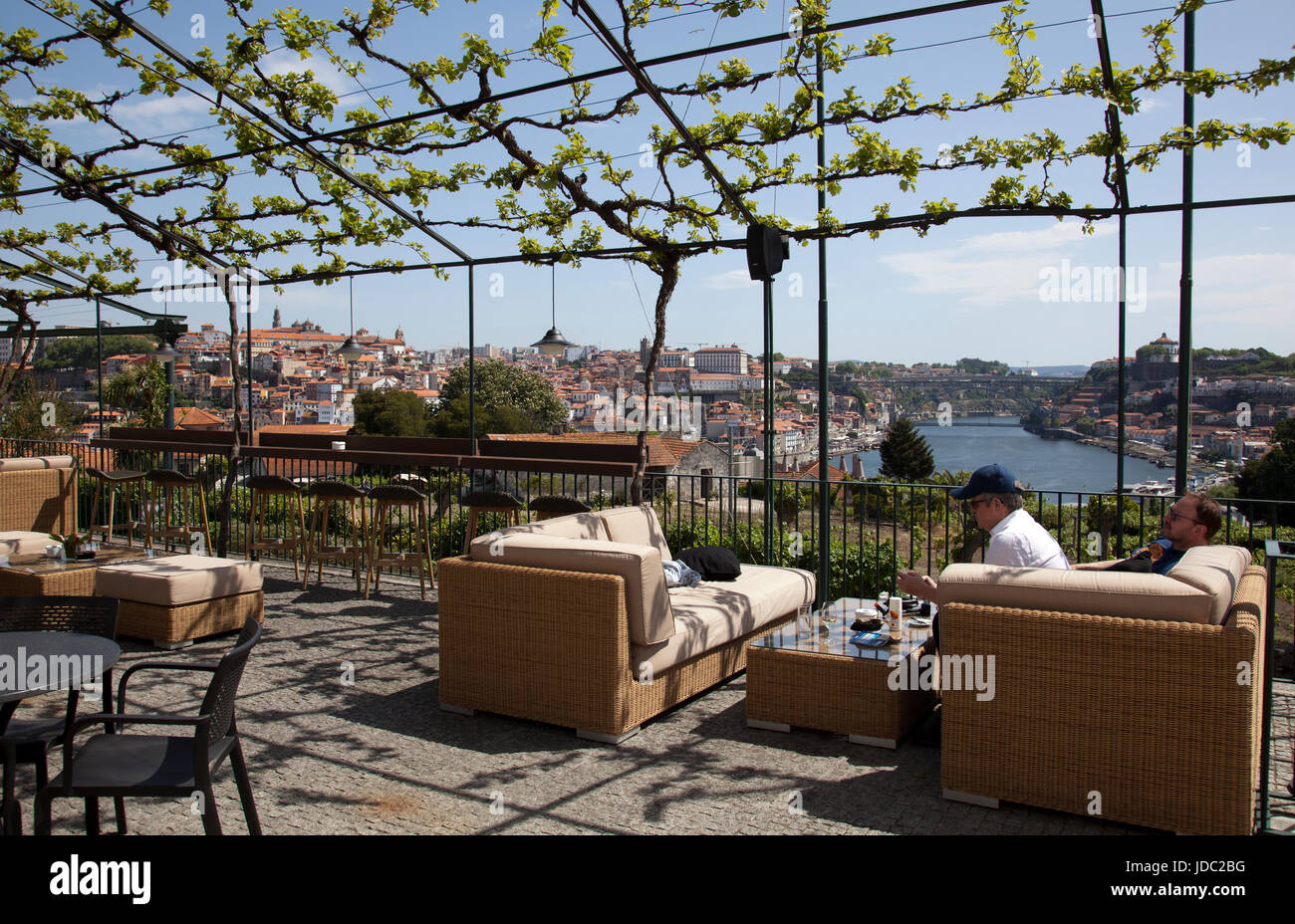 Grahams Cellar Wine Bar Patio in Porto Portugal Stock Photo Alamy