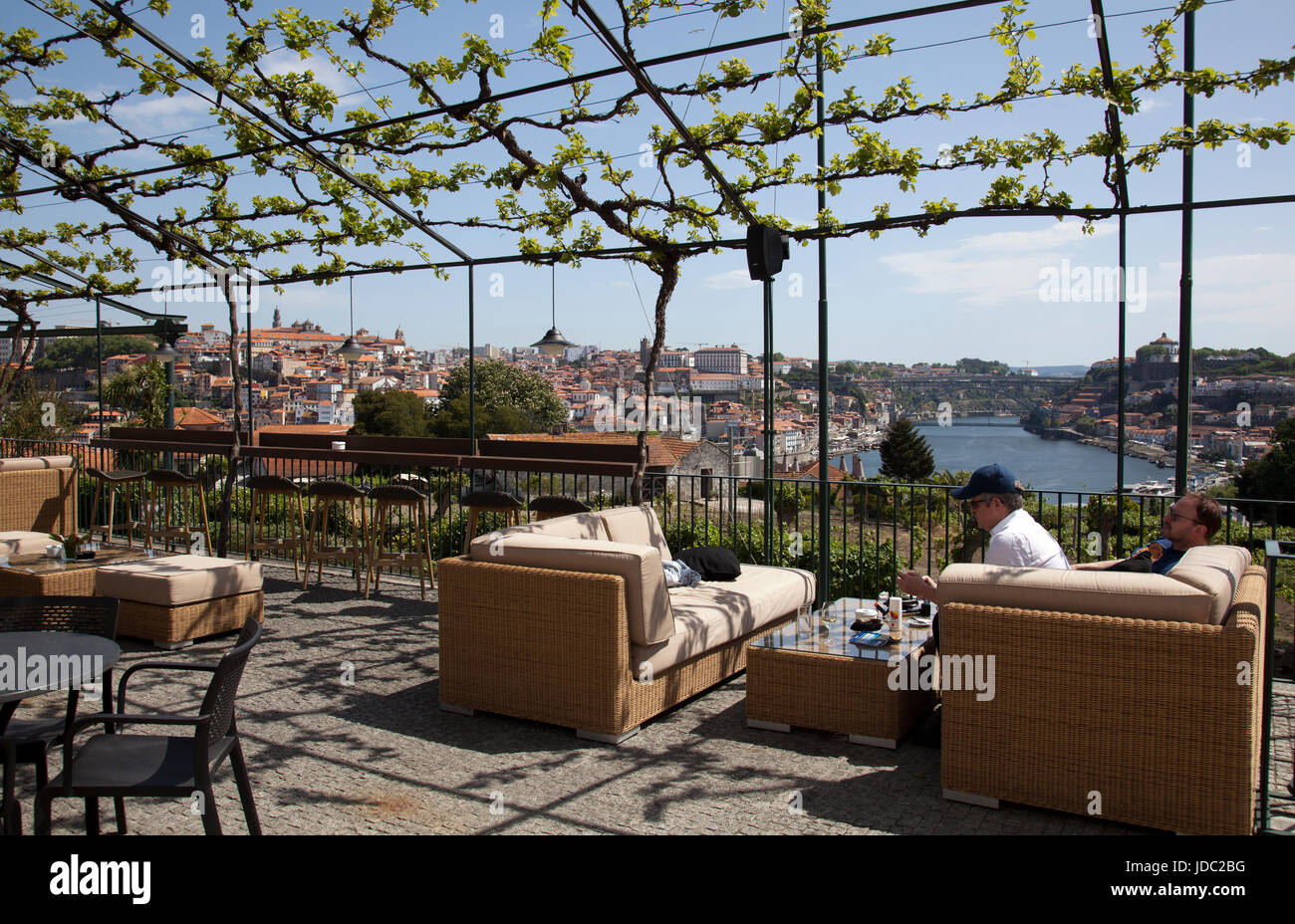 Grahams Cellar - Wine Bar Patio in Porto - Portugal Stock Photo - Alamy