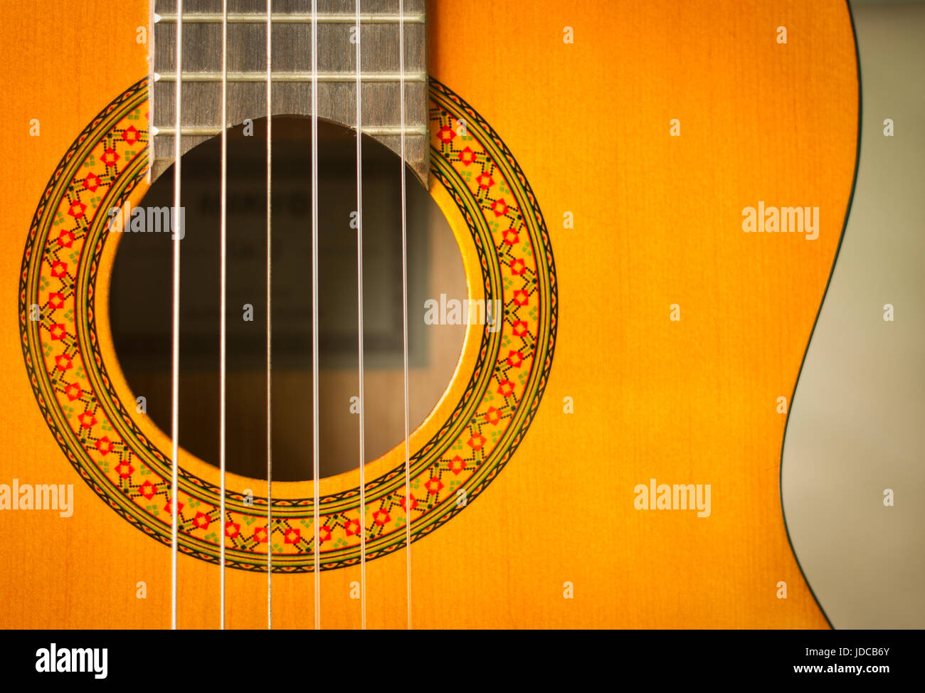 acoustic classical guitar with strings Stock Photo Alamy