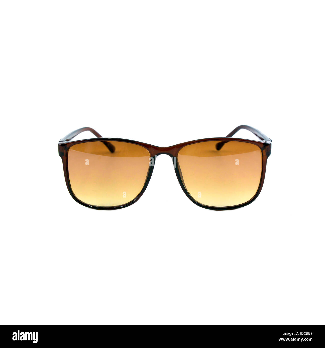 Brown sunglasses isolated on white background Stock Photo Alamy