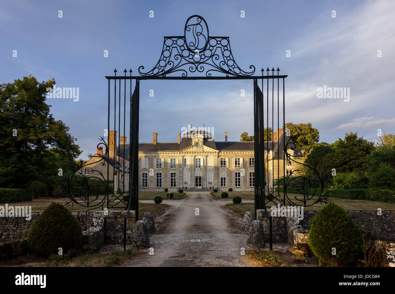 The majestic facade of Chateau la Touanne, Loiret, Centre Vale de Loire, France Stock Photo