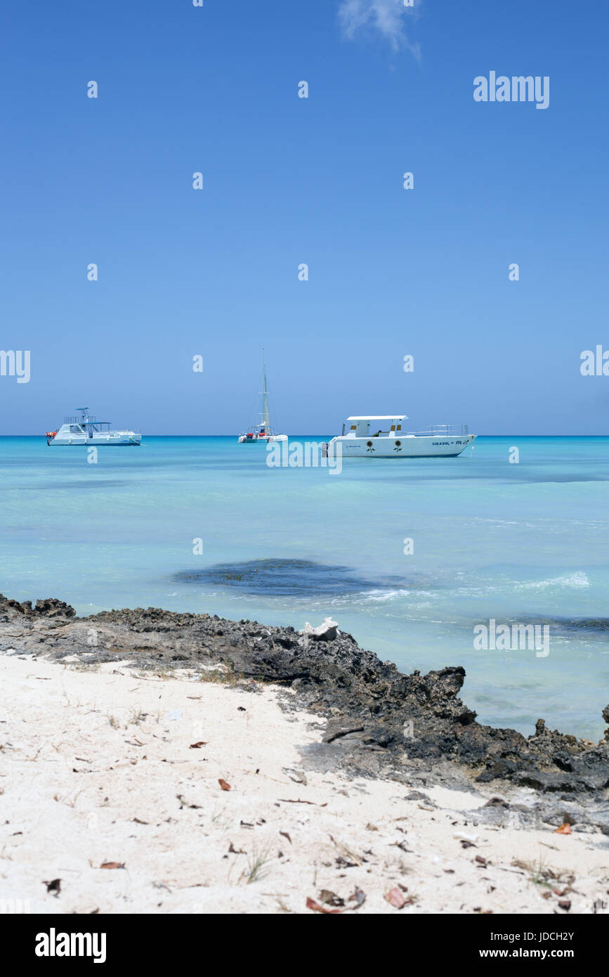 The idyllic beaches of the Island of Saona, Dominican Republic Stock Photo