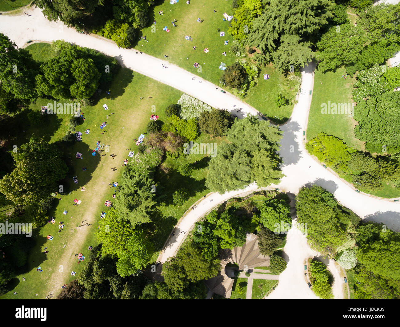 Aerial view of Sempione park in Milan, Italy Stock Photo - Alamy