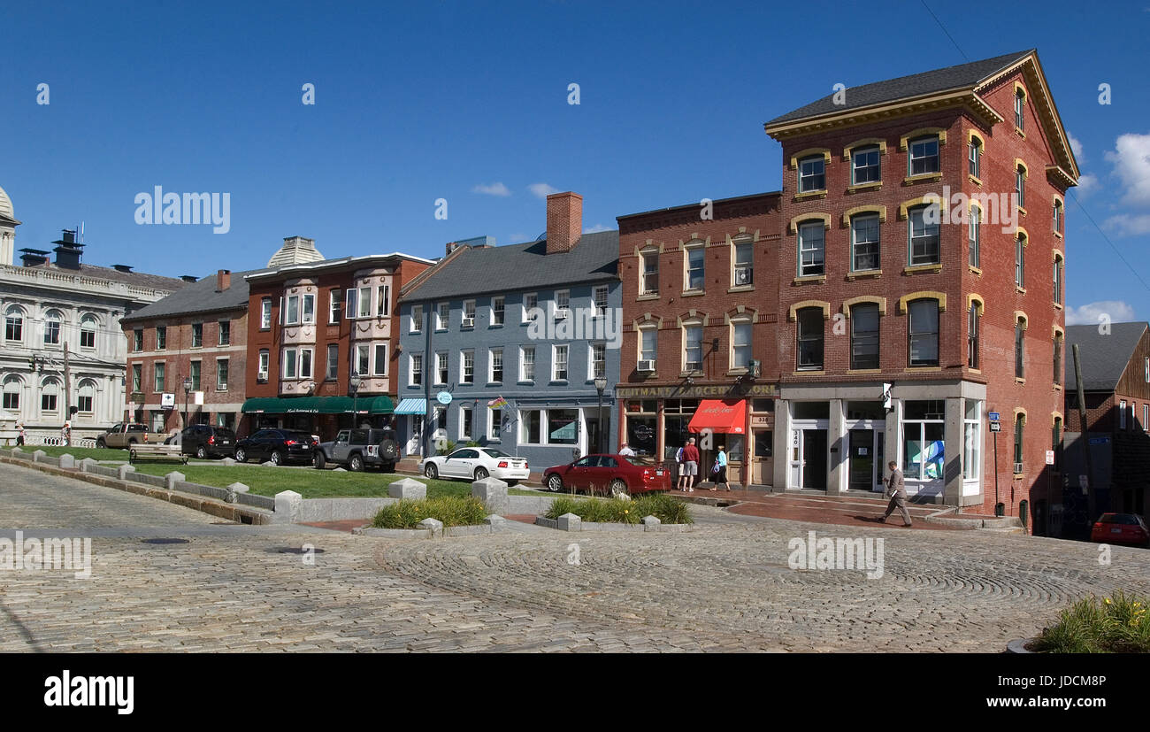 Old Port District, Portland, Maine, USA Stock Photo