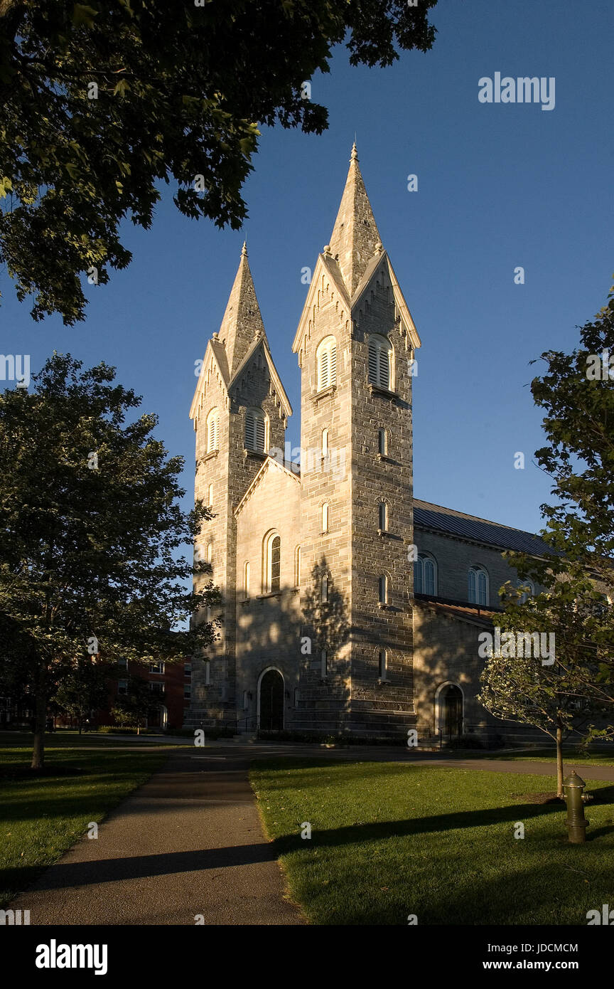The Bowdon College Chapel - Brunswick, Maine, USA Stock Photo