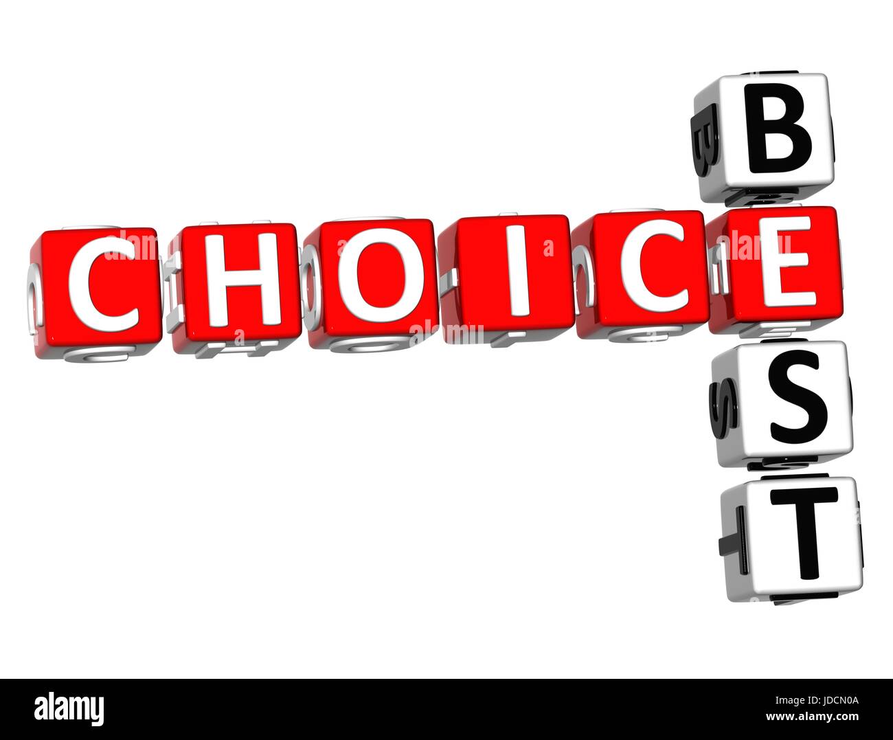 3D Best Choice Crossword on white background Stock Photo Alamy