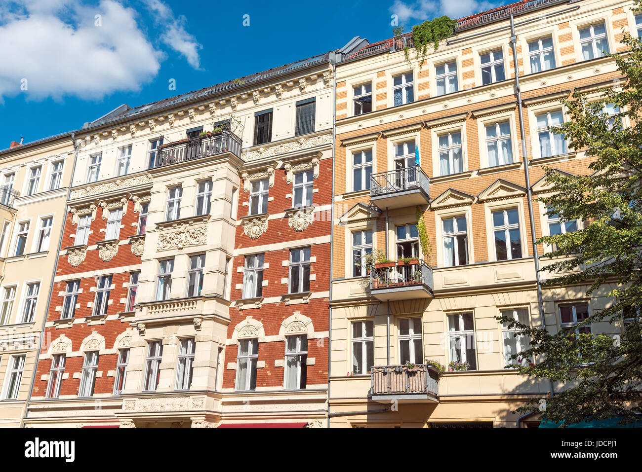 Berlin germany renovated apartment houses hires stock photography and