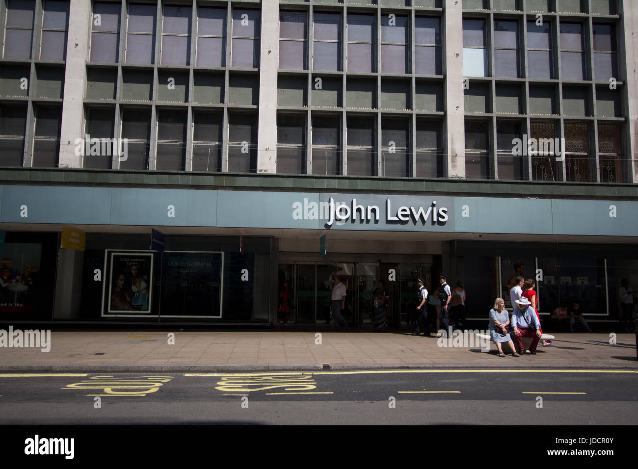 John Lewis department store during a quiet spell in Oxford Street Stock Photo
