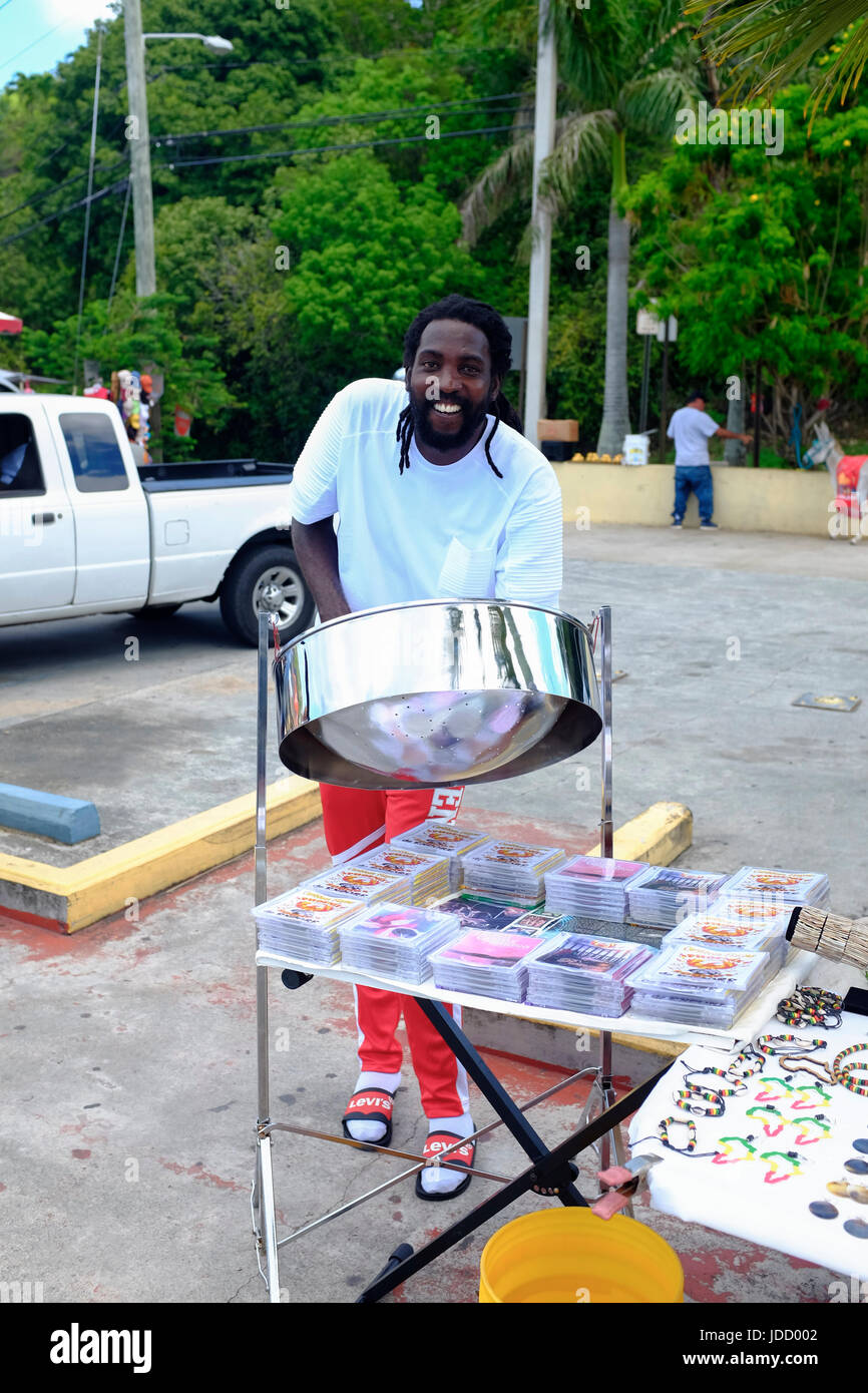 Man Playing Steel Drum