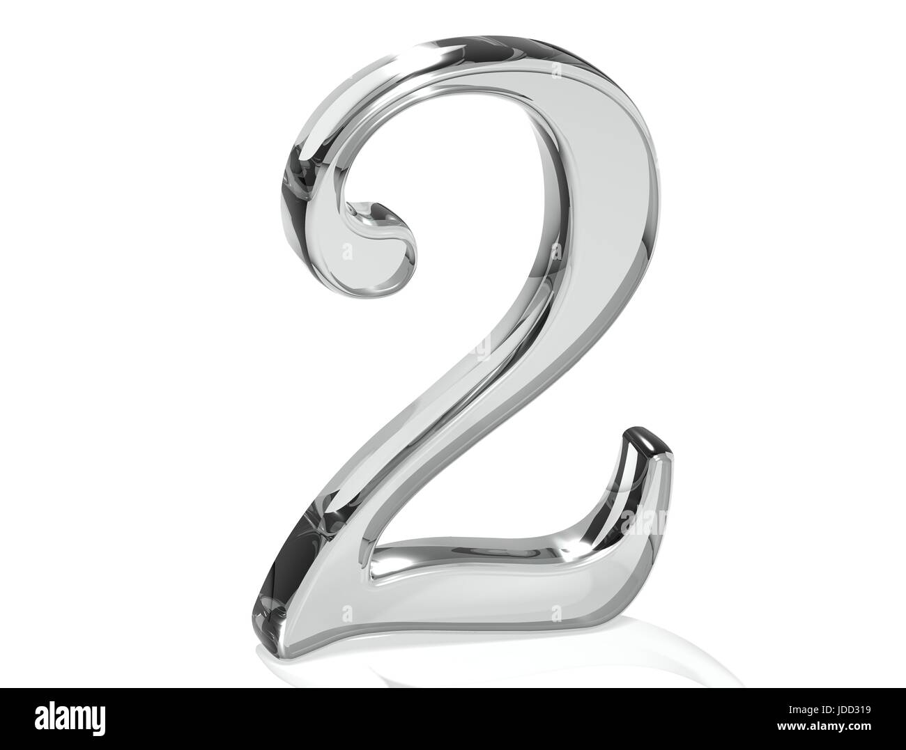 3D Set Silver Number on white background Stock Photo - Alamy