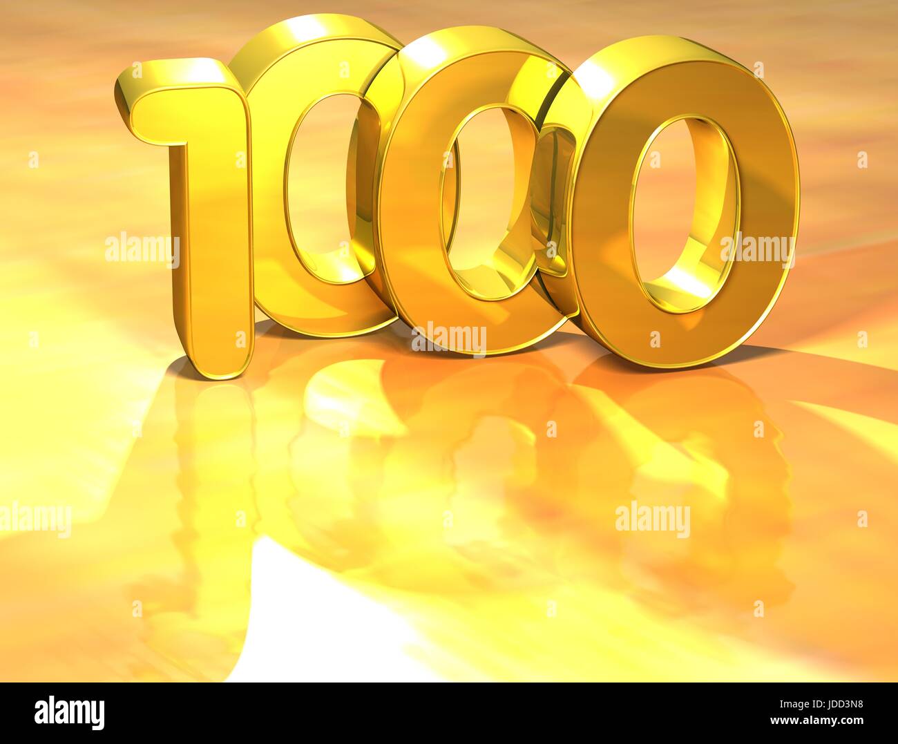 3d Gold Ranking Number 1000 On White Background Stock Photo Alamy
