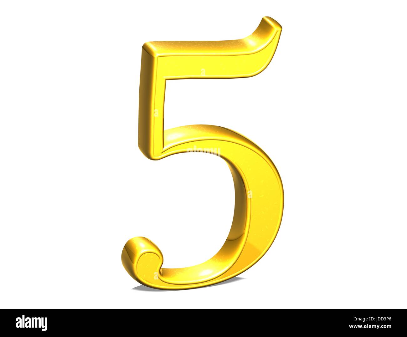 3D Set Gold Number on white background Stock Photo - Alamy