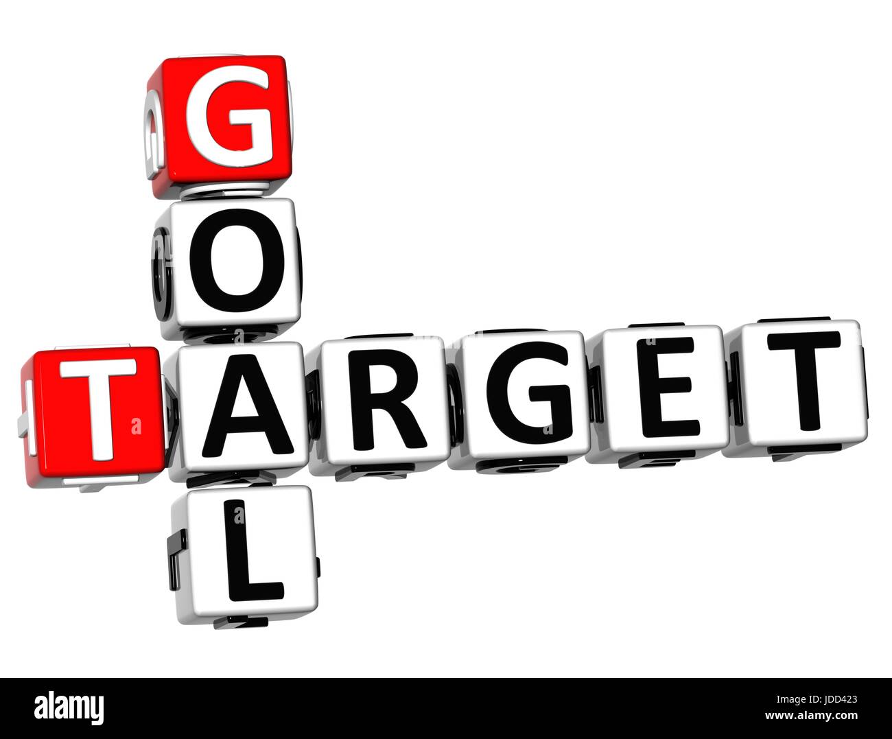 3D Goal Target Crossword on white background Stock Photo Alamy