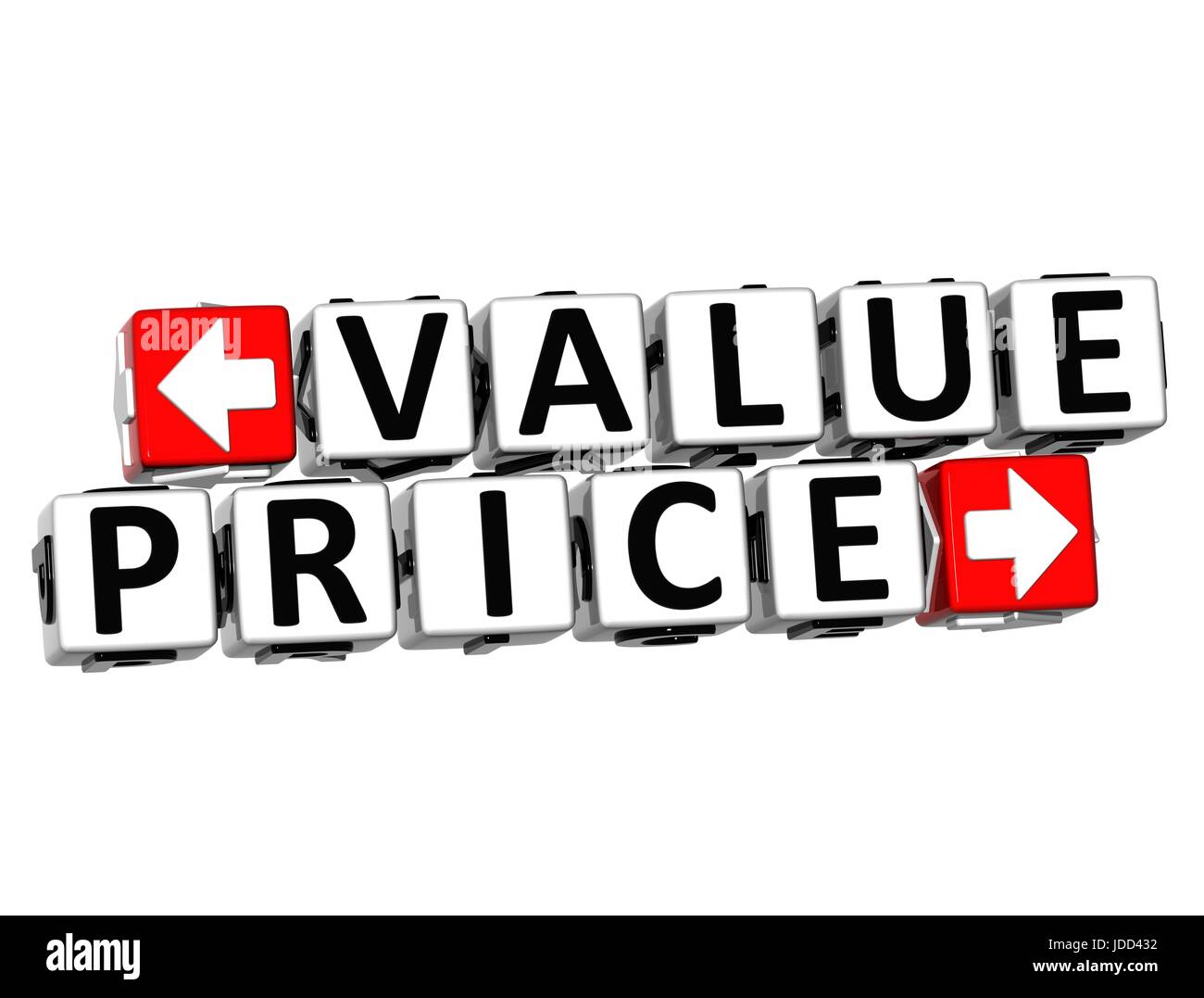 3D Best Deal Button Click Here Block Text Over White Background