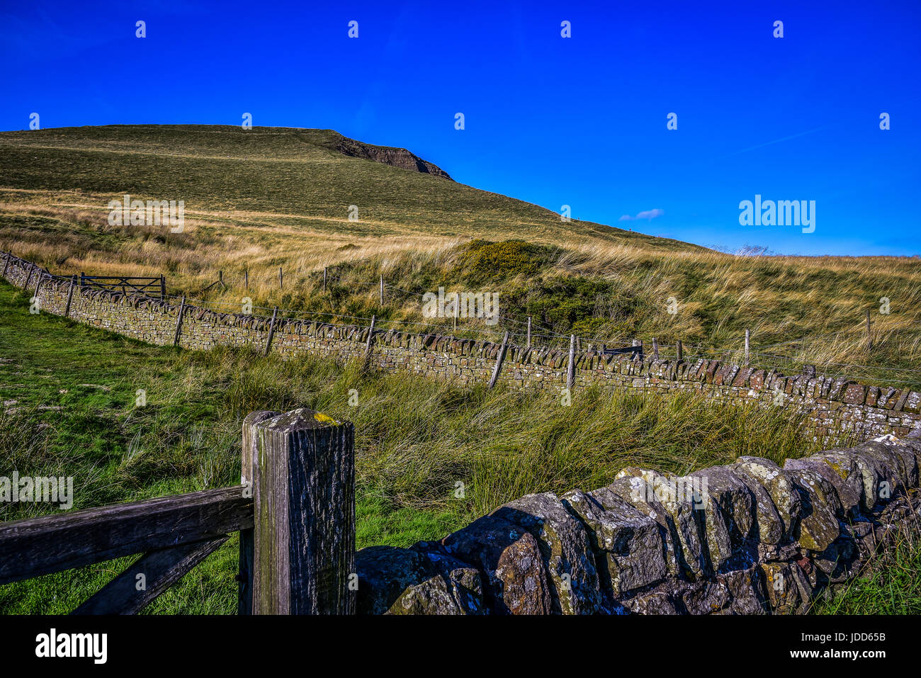 Rolling english countryside at Peak District National Park Stock Photo