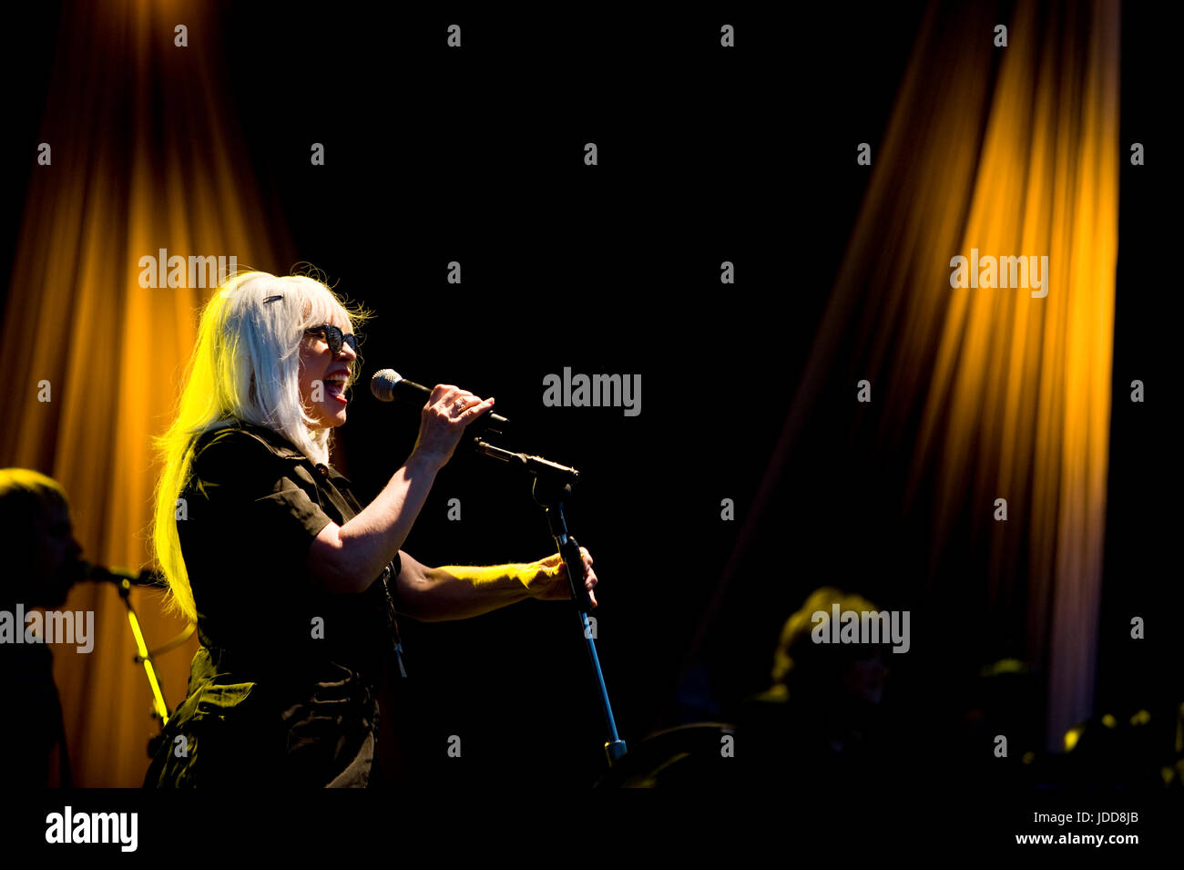 Debbie Harry performs with Blondie Stock Photo