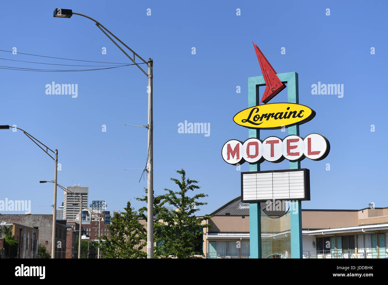 Memphis, TN, USA - June 9, 2017: The Lorraine Motel and site of the National Civil Rights Museum where Dr. Martin Luther King Jr. was assassinated Stock Photo