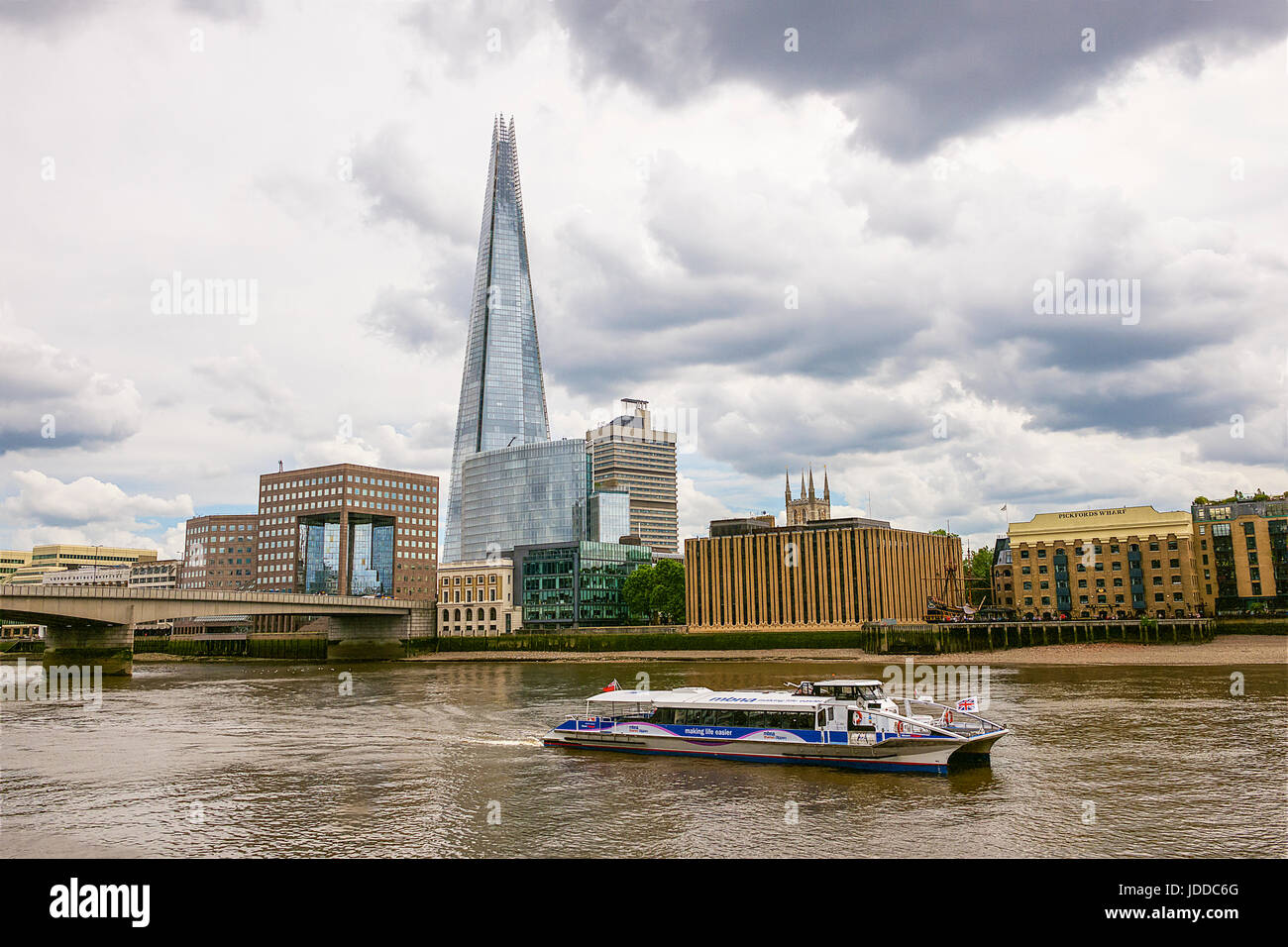 The Shard and River Thames Stock Photo