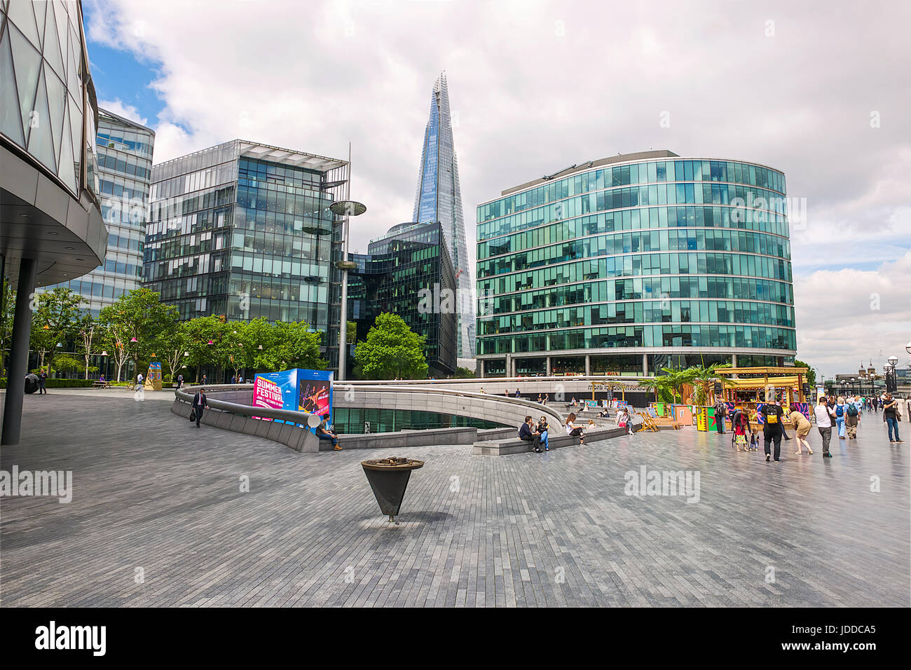 The Shard and South Bank Buildings Stock Photo