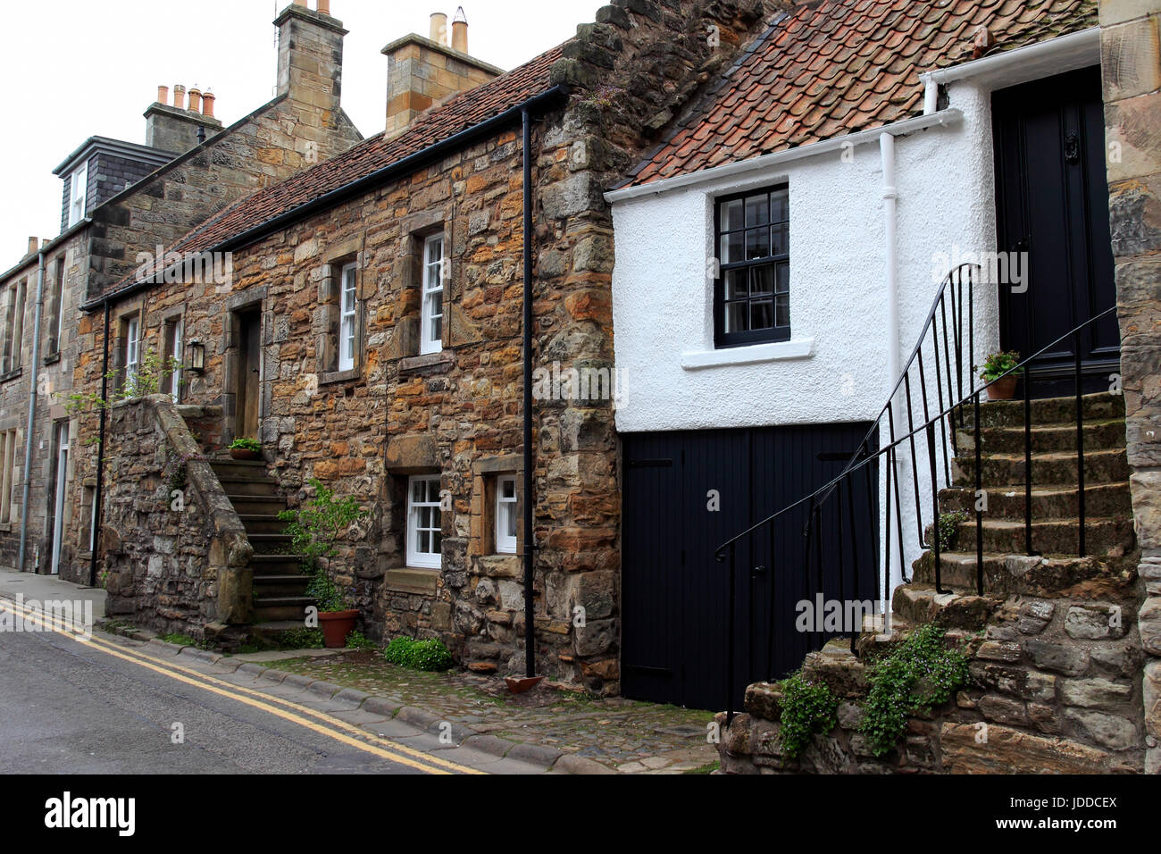 Stone cottages, St Andrews, Scotland, UK Stock Photo Alamy