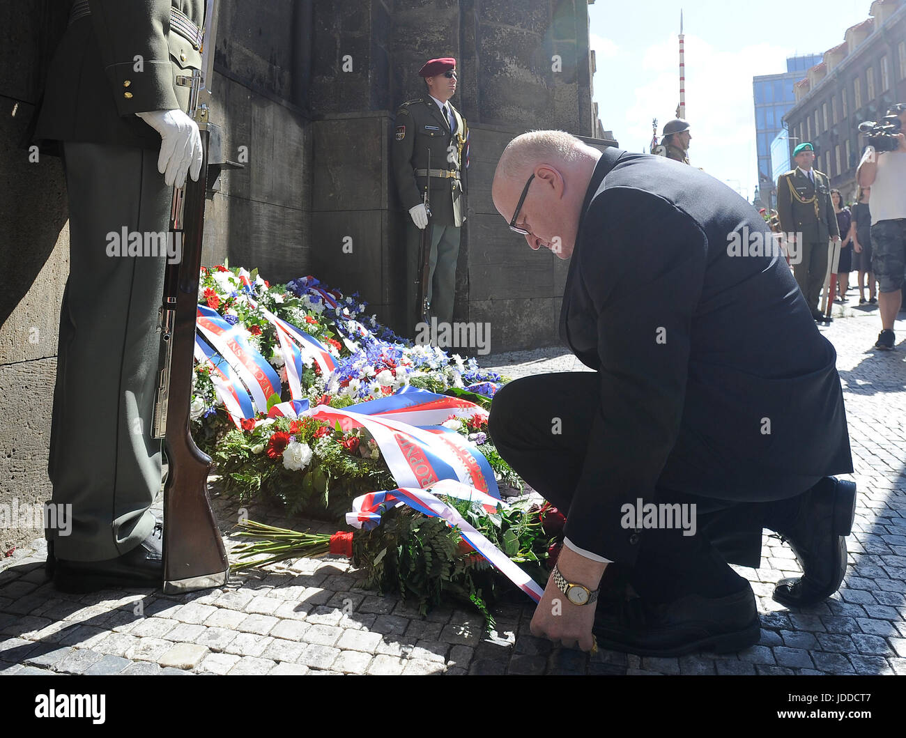 Czech Culture Minister Daniel Herman and other state and military ...