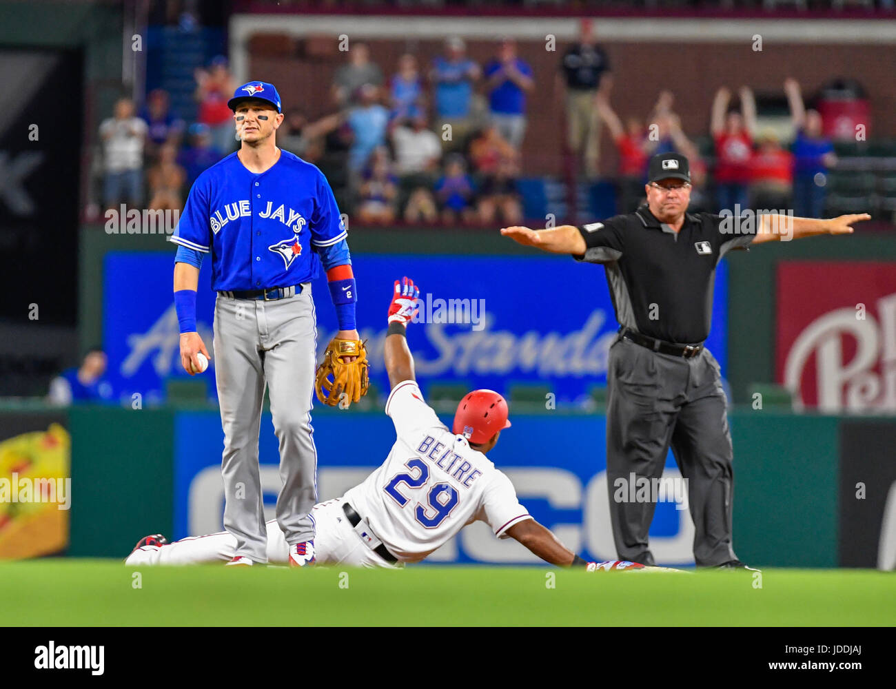 Arlington, Texas, USA. 19th June, 2017. Texas Rangers third baseman ...