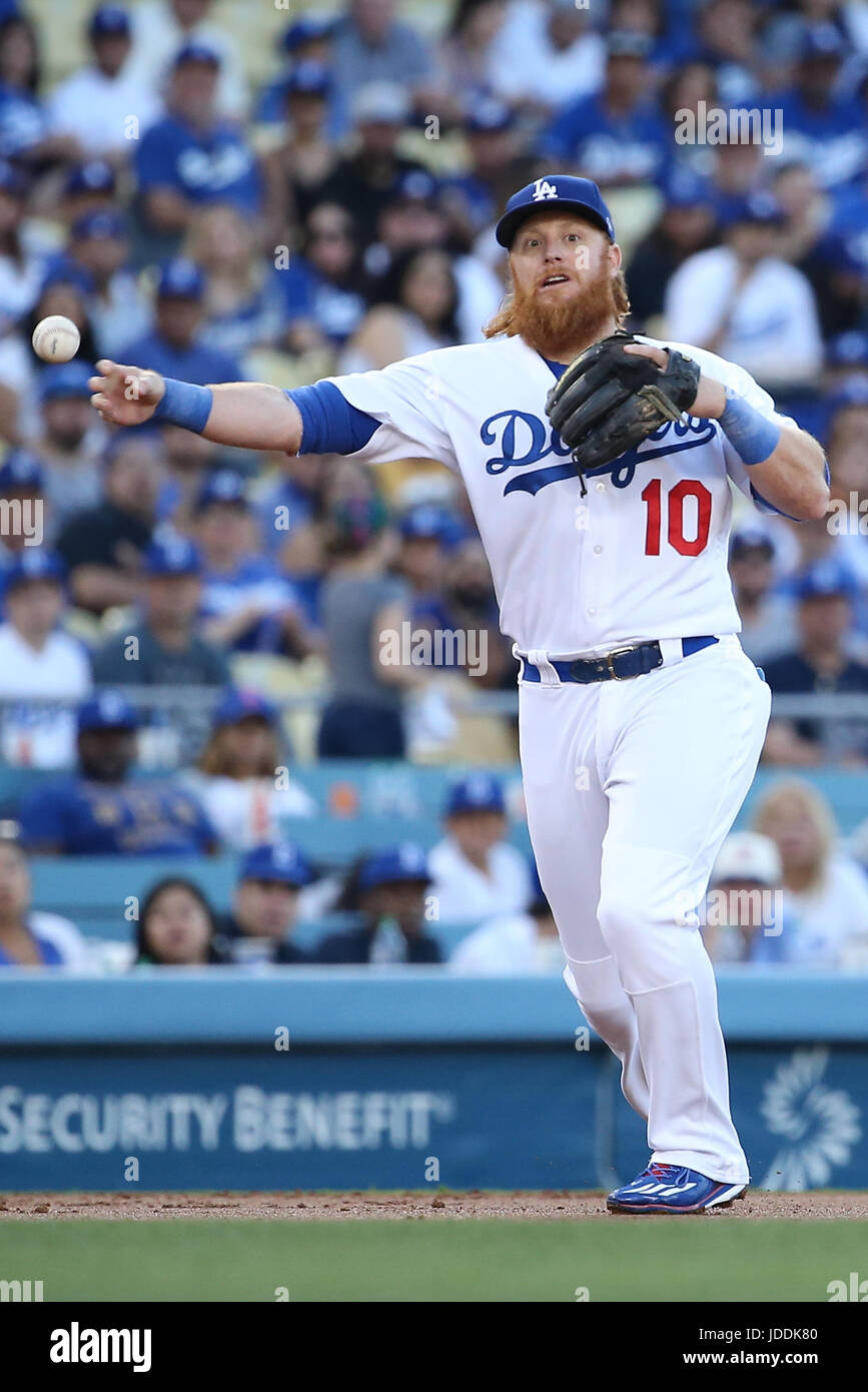 Los Angeles, CA, USA. 19th June, 2017. Los Angeles Dodgers third