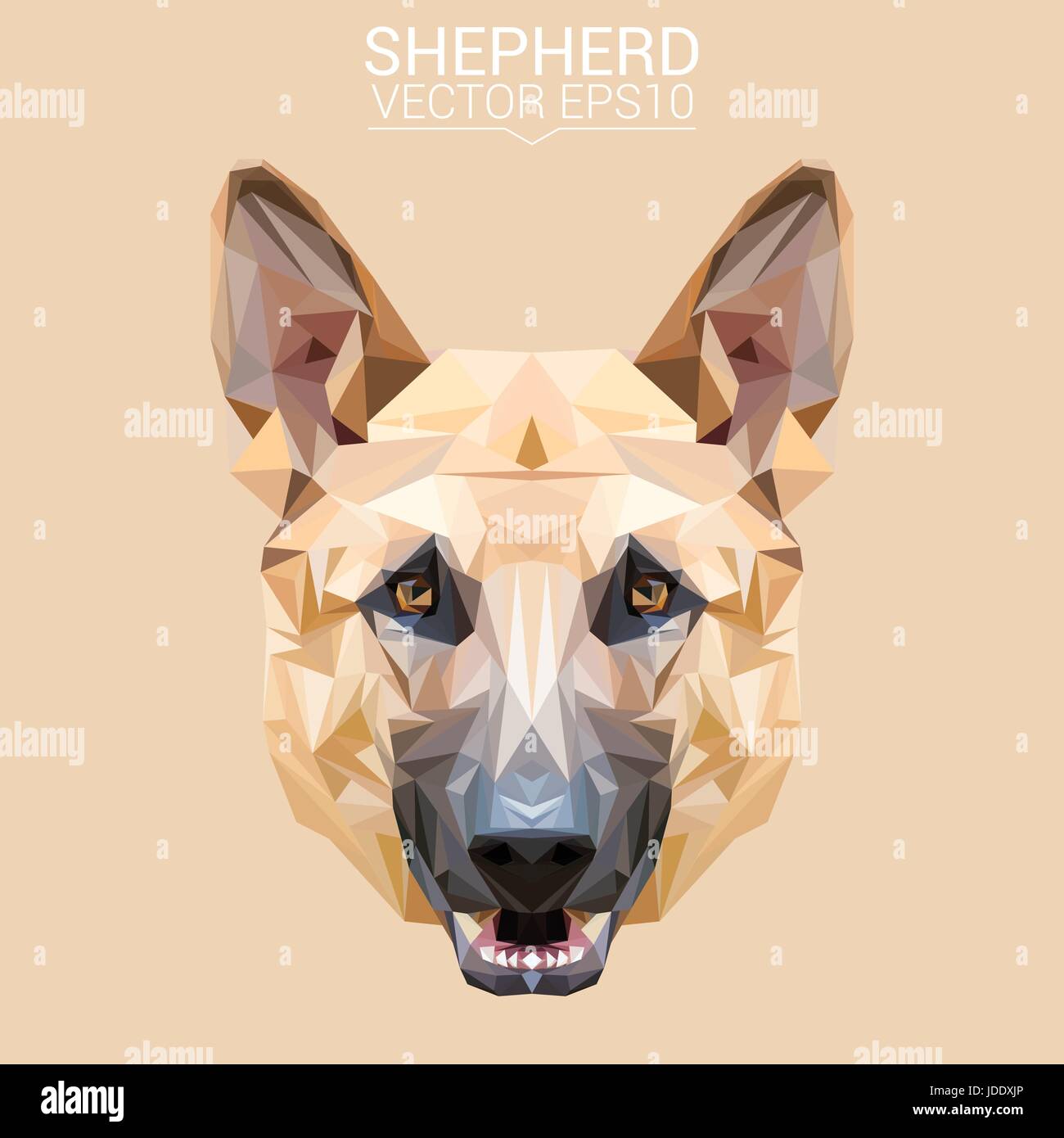 German shepherd low poly hi-res stock photography and images - Alamy