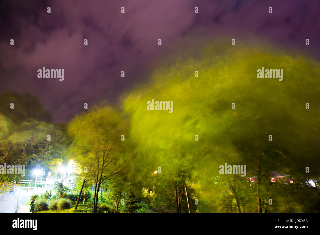 Abstract Storm in Almaty. Stock Photo