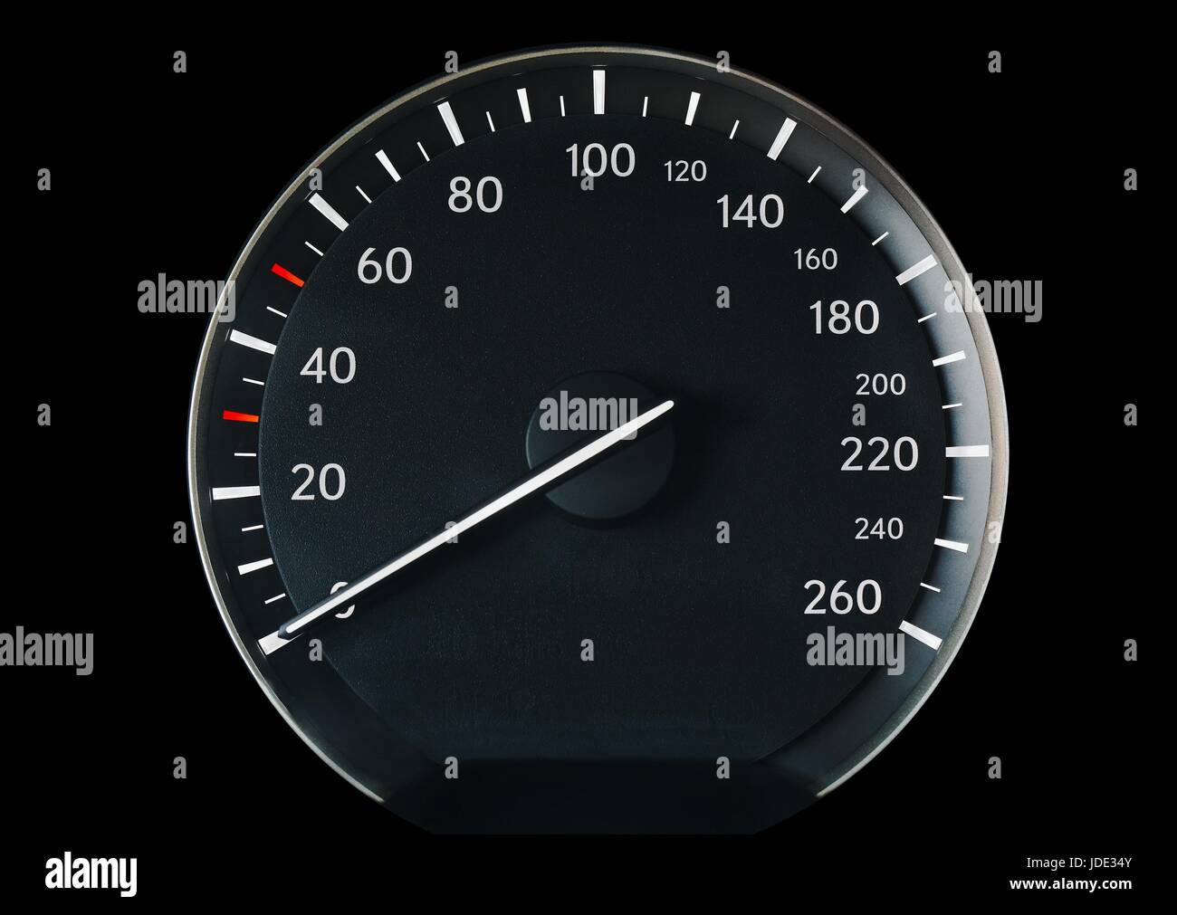Speedometer of a car showing 0 Stock Photo - Alamy