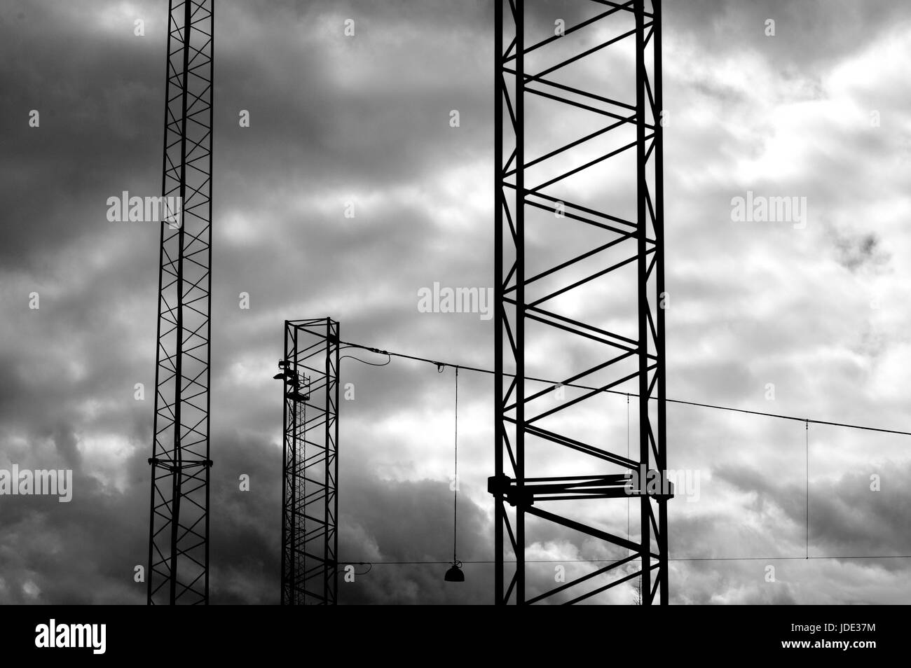 Tower, Abstract, Silhouette, Lines, Metal tower, Perspective Stock ...
