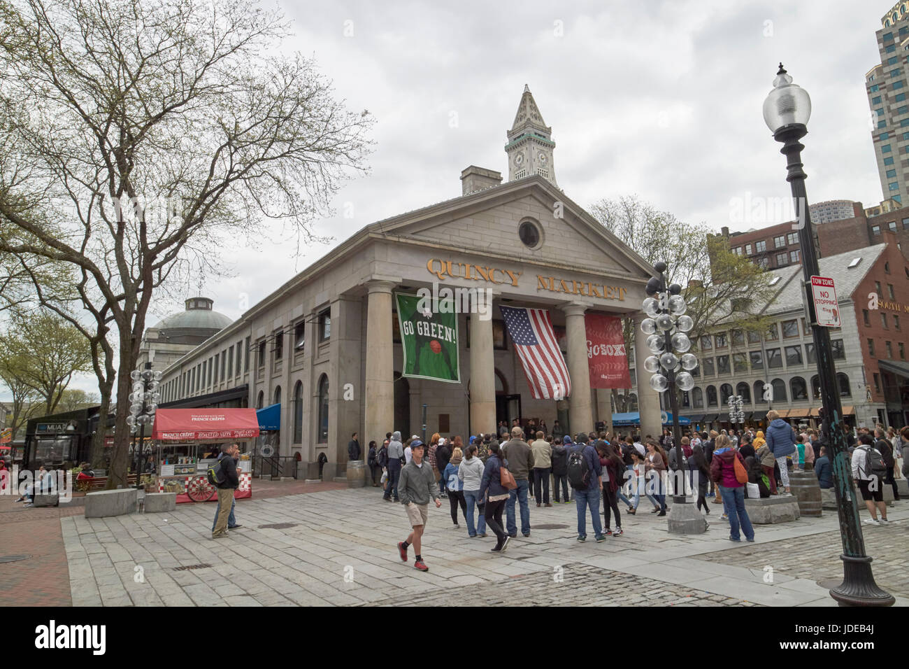 quincy market faneuil hall marketplace downtown Boston USA Stock Photo
