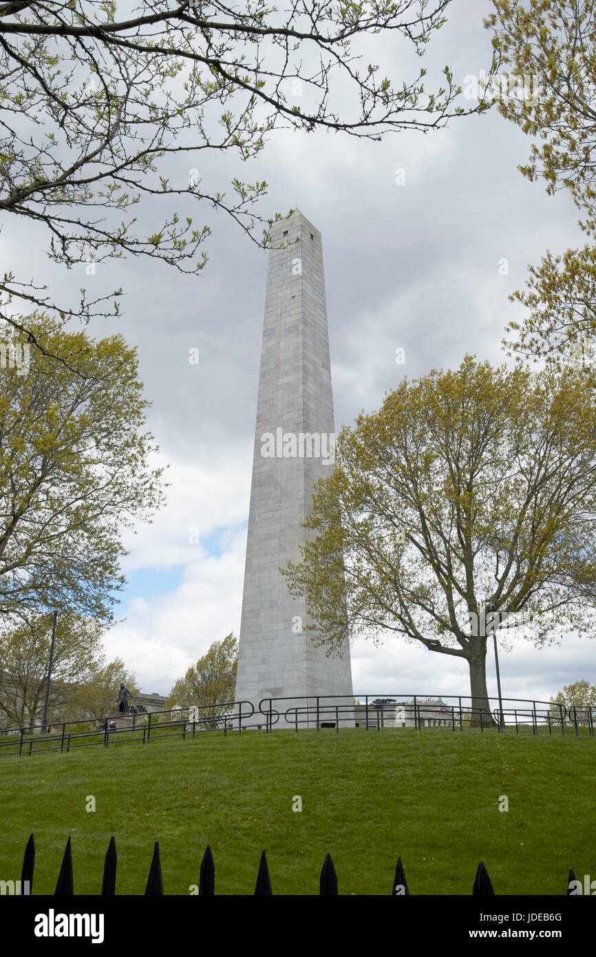 Bunker Hill monument breeds hill Boston USA Stock Photo