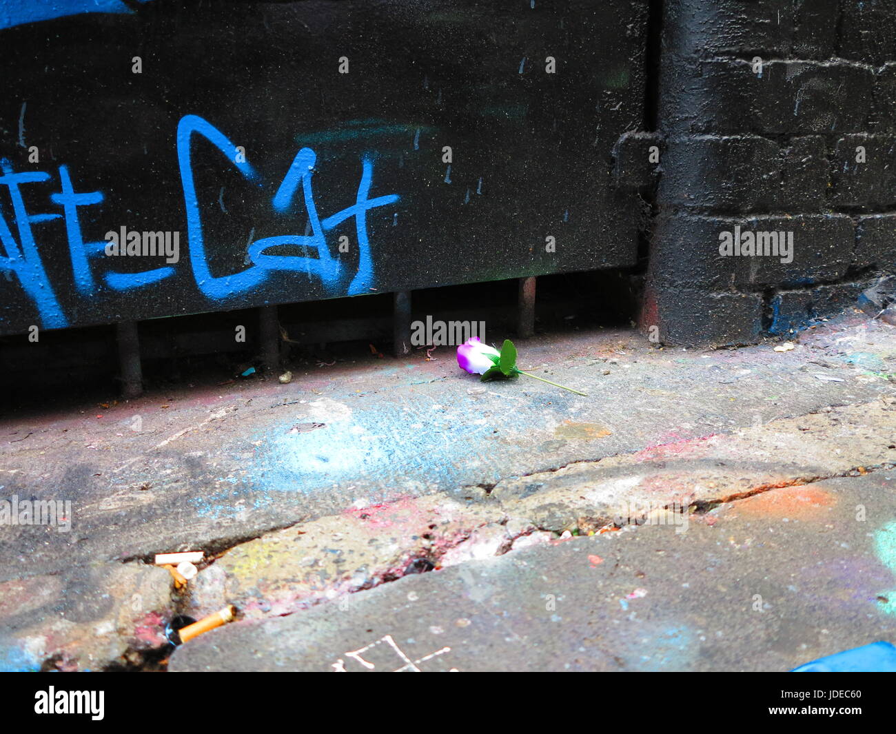 Street art by unidentified artist. Melbourne's graffiti management plan