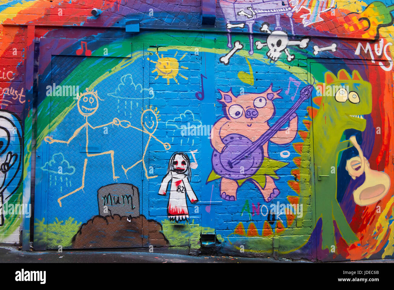 Street art by unidentified artist. Melbourne's graffiti management plan