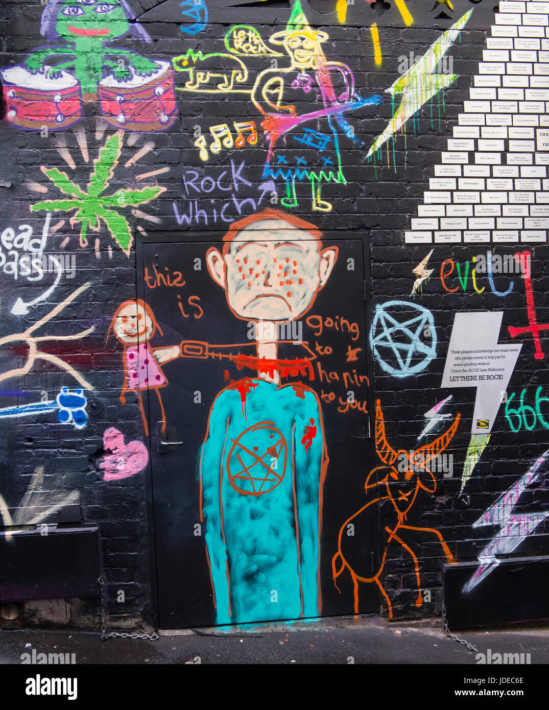 Street art by unidentified artist. Melbourne's graffiti management plan
