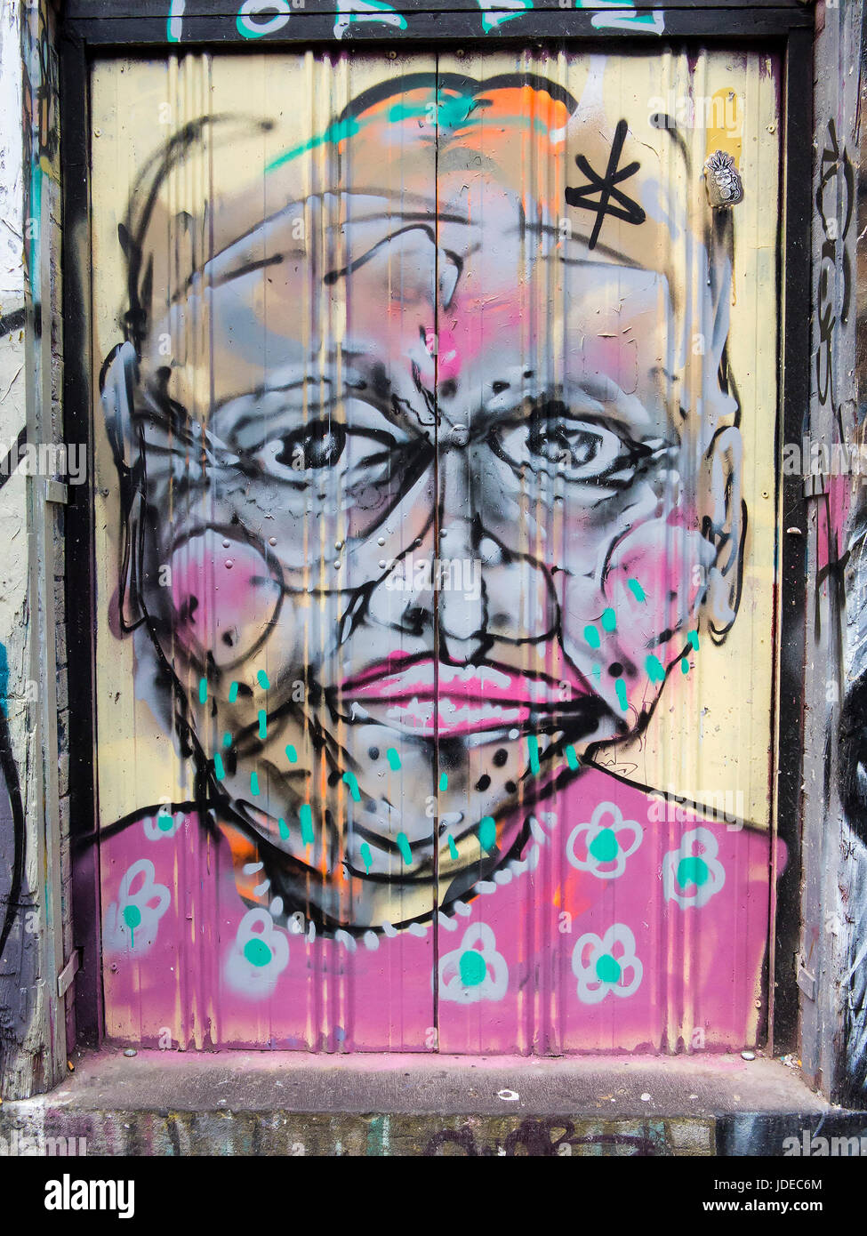 Street art by unidentified artist. Melbourne's graffiti management plan